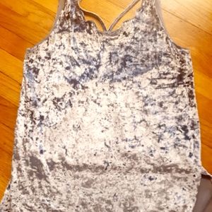 Umgee Gray Velvet Tank